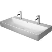 DuraSquare 39-3/8" Rectangular Ceramic Wall Mounted Bathroom Sink - Faucet Not Included