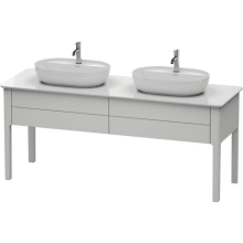 Luv 68-1/4" Free Standing Solid Wood Dual Sink Vanity Cabinet - Less Vanity Top and Sink