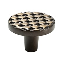 Argyle 1-1/2" Round Textured Pattern Designer Luxury Cabinet Knob / Drawer Knob