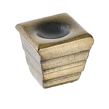Forged 2 - 1" Modern Industrial Stacked Square Button Cabinet Knob / Drawer Knob
