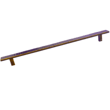 Forged 3 - 14-1/2" Center to Center Textured Flat Bar Designer Appliance Handle / Appliance Pull / Large Cabinet Handle