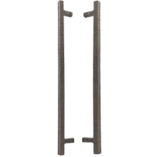 Forged 3 - 14-1/2" Center to Center Square Bar Modern Industrial Back to Back Door Pulls