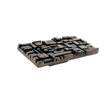 Offset 1" Center to Center Textured Geometric Mosaic Cabinet Handle / Drawer Pull