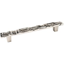Rio 9-1/4" Center to Center Modern Tribal Textured Bar Cabinet Handle / Drawer Pull