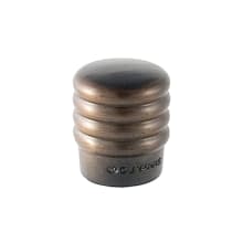 Stacked 3/4" Designer Tactile Ribbed Button Cabinet Knob / Drawer Knob