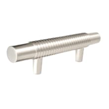 Stacked 3" Center to Center Modern Industrial Tactile Stacked Ring Sculpted Bar 5-3/4" Long Cabinet Handle / Drawer Pull