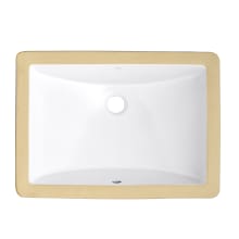 Webster 19-3/4" Rectangular Vitreous China Undermount Bathroom Sink with Overflow