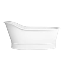 Oak Hill 66" Free Standing Acrylic Soaking Tub with Right Drain