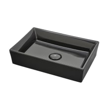 Pop 22" Rectangular Fireclay Vessel Bathroom Sink