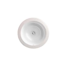 Pop 12" Circular Vitreous China Undermount Bathroom Sink with Overflow