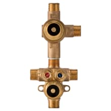 2-Handle Thermostatic Rough In Valve with 2 - Way Diverter