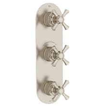 Oak Hill Thermostatic Valve Trim Only with Triple Cross Handle - Less Rough In