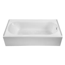 Byrdcliffe 60" Three Wall Alcove Acrylic Soaking Tub with Right Drain