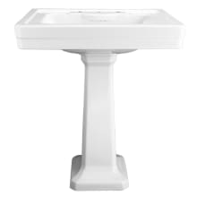 Fitzgerald 28" Rectangular Fireclay Pedestal Bathroom Sink - Less Pedestal