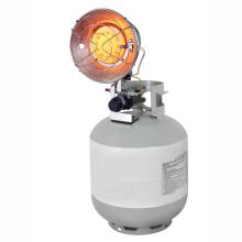 Delux Propane Powered 15,000-BTU Single Burner Tank Top Radiant Heater with Tip Over Safety Switch, 15-Foot Heating Radius