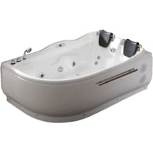 47-1/4" Soaking Bathtub for Corner Installations with Left Drain and MaxLoad™