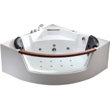 59" Soaking Bathtub for Corner Installations with Center Drain and MaxLoad™