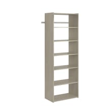 25-1/8 Inch Wide Closet Organizer System with Six Shelves