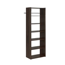25-1/8 Inch Wide Closet Organizer System with Six Shelves