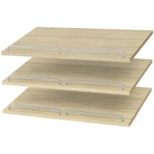 24 Inch Shoe Shelf for Easy Track Closet System - 3 Pack