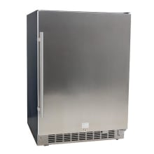 24 Inch Wide 142 Can Built-In Beverage Cooler with Stainless Steel Door and Optional Casters