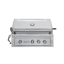 89000 BTU 36 Inch Wide Natural Gas Built-In Grill with Rotisserie and LED Lighting