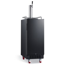 15 Inch Wide 1 Tap Kegerator with Forced Air Refrigeration and Air Cooled Beer Tower