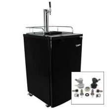 20 Inch Wide Kegerator and Keg Beer Cooler for Full Size Kegs with Home Brew Tap and Ultra Low Temp