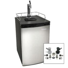 20 Inch Wide Kegerator and Keg Beer Cooler for Full Size Kegs with Home Brew Tap and Ultra Low Temp