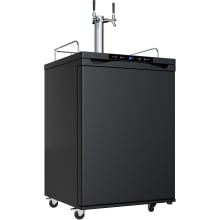 24 Inch Wide Freestanding Double Tap Kegerator with Digital Display