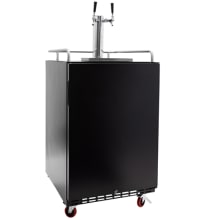 24 Inch Wide Double Tap Kegerator for Full Size Kegs with Electronic Control Panel