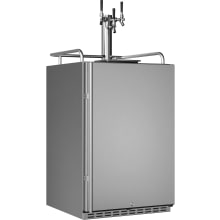 24 Inch Wide Outdoor Triple Tap Kegerator for Full Size Kegs with Electronic Control Panel