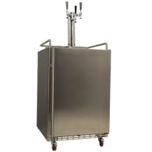 24 Inch Wide Triple Tap Kegerator for Full Size Kegs with Electronic Control Panel