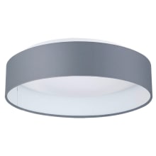 Palomaro Single Light LED 12.625" Wide Flush Mount Ceiling Fixture with White Fabric Shade