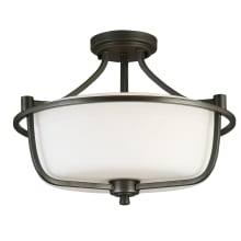 Mayview 3 Light 16" Wide Semi-Flush Drum Ceiling Fixture