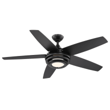Petani 52" 5 Blade Indoor Ceiling Fan - Remote Control and LED Light Kit Included