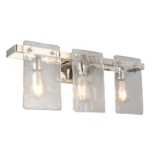 Wolter 3 Light 24" Wide Bathroom Vanity Light with Water Glass Shades