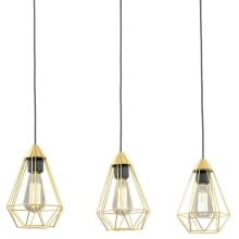 Tarbes 31" Wide 3 Light Cage Style Linear Pendant