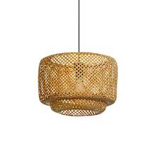 Hettonle 17" Wide Wood Pendant