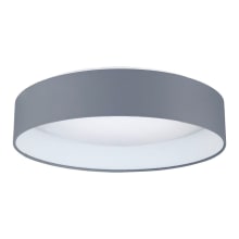 Palomaro Single Light LED 16" Wide Flush Mount Ceiling Fixture with White Fabric Shade