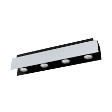 Viserba 4 Light 22" Wide LED Semi-Flush Linear Ceiling Fixture
