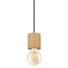 Turialdo 4" Wide Wood Mini Pendant