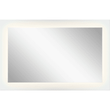 27" W x 42" H Rectangular Frameless Bathroom Mirror with LED Lighting
