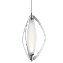 Kivik Single Light 11 3/4" Wide LED Single Pendant with White Jade Frosted Glass Shade