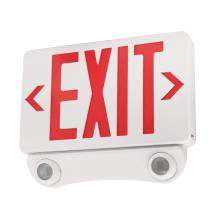 12" Wide LED Exit Sign with Emergency Light Combo