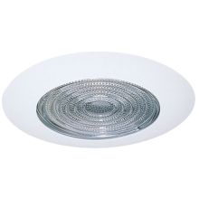 6" White Lexan Shower Trim with Fresnel Lens and Reflector