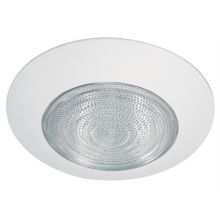6" White Lexan Shower Trim with Fresnel Lens and Cone Reflector for Snap-In Socket Housings