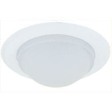 5" White Lexan Shower Trim with Diffused Dome Lens