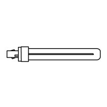 Single 13W 7" 2-Pin Twin Tube CFL Lamp