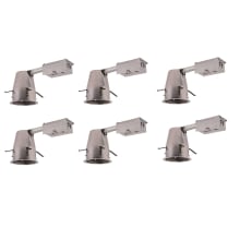 Elitco 4" Trim Recessed Light Housing for Remodel Construction - Airtight IC Rated - Pack of 6